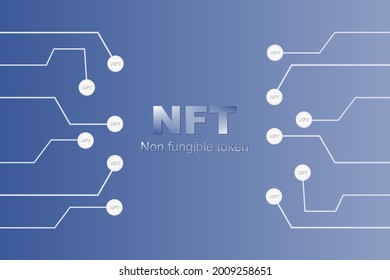 NFT, non fungible token, NFT logo, NFT background, vector