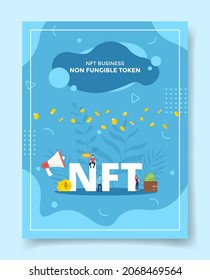 nft non fungible token for template of banners, flyer, books, and magazine cover