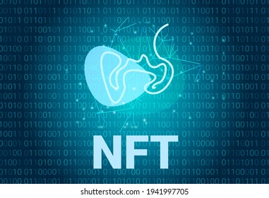 NFT - non fungible tokens. Pay for unique collectibles in games or art. Vector illustration