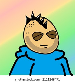 NFT (non-fungible token) 2-dimensional design that can be used as a profile photo and others