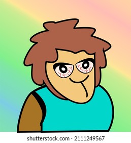 NFT (non-fungible token) 2-dimensional design that can be used as a profile photo and others