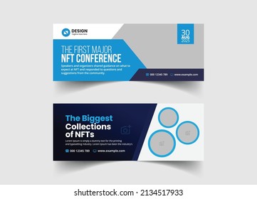 NFT non-fungible token social media timeline cover template
