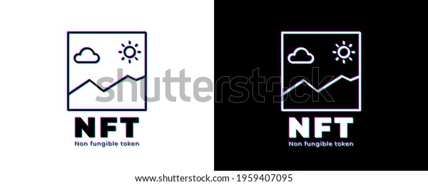 Nft Nonfungible Token Nft Text Nft Stock Vector (Royalty