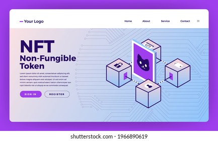 NFT Non-Fungible Token Vector Illustrations.