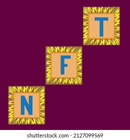 NFT non-interchangeable tokens. Pay for unique collectibles. The concept of crypto art.