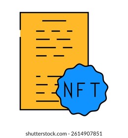 nft and poetry line icon vector. nft and poetry sign. isolated symbol illustration