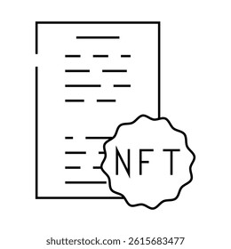 nft and poetry line icon vector. nft and poetry sign. isolated contour symbol black illustration