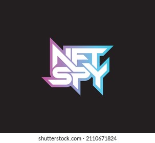 NFT SPY Letter Typhography Initials Monogram Futuristic Modern Logo Design