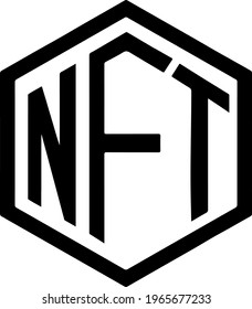 NFT symbol. Non fungible token icon vector 