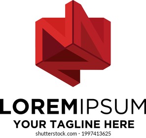 Logotipo de letra de token N de NFT