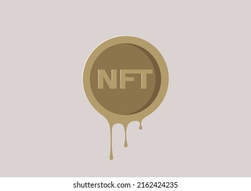 An NFT token melting, a crypto currency market crisis