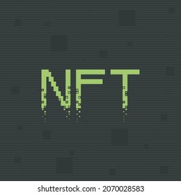 NFT typography text vector design. NFT text t-shirt design.  