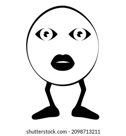 Diseño de caracteres divertidos de la línea vectorial NFT. EPS 10 de ilustrador