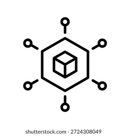 Ilustración vectorial De Icono De Esquema Del Visor De Nft