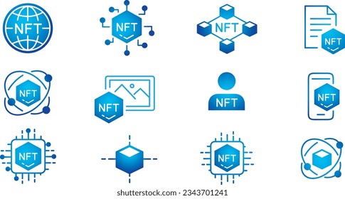 NFT wallet blockchain token crypto cryptocurrency bitcoin coins icons collection editable stroke vector