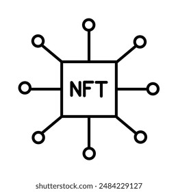 NFT wallet icon design in filled and outlined style