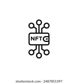 NFT wallet logo sign vector outline