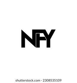 nfy inscribir diseño inicial del logotipo del monograma