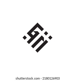 NG abstract geometric concept logo in high quality professional design that will be best for street style