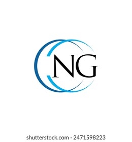 NG abstract monogram logo design. NG creative initials letter logo concept. NG vector letter design.
