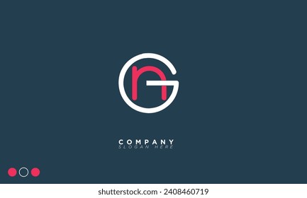 NG Alphabet letters Initials Monogram logo GN, N and G