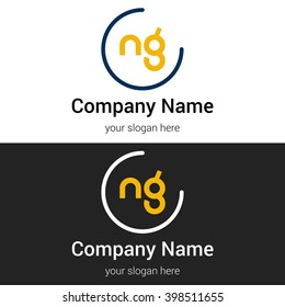 NG business logo icon design template elements. Vector color sign.