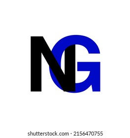 NG company name initial letters monogram. NG brand icon.
