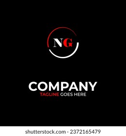 NG creative modern letters logo design template