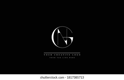 NG GN abstract vector logo monogram template