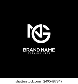 NG GN Alphabet Letter logo design. Initial Vector Element.