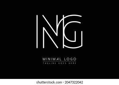 NG or GN Initial letter Creative and Minimalist fonts monogram icon  luxury alphabet vector design illustration symbol