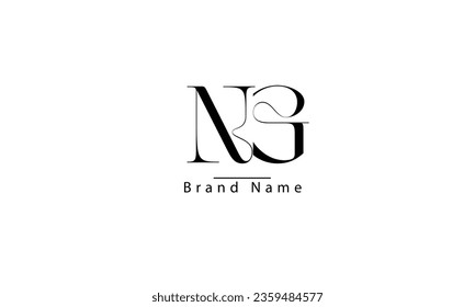 NG GN N G abstract vector logo monogram template