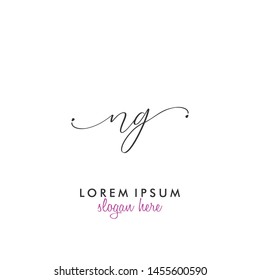 NG Initial beauty monogram logo vector