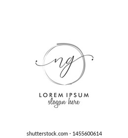 NG Initial beauty monogram logo vector