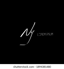 Ng initial handwriting black background