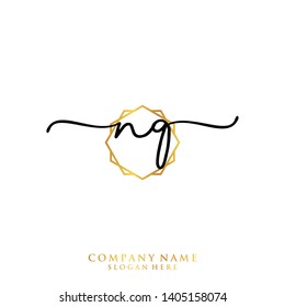 NG Initial handwriting logo template