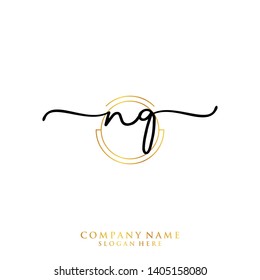 NG Initial handwriting logo template
