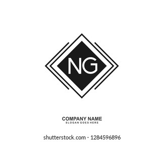 NG Initial letter geometric logo vector