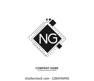 NG Initial letter geometric logo vector