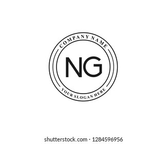 NG Initial letter geometric logo vector