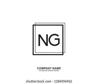 NG Initial letter geometric logo vector