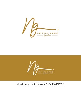 NG Initial letter handwriting and signature logo.