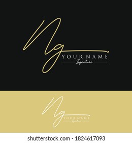 Ng Initial Letter Handwriting Signature Logo Stock Vector (Royalty Free ...