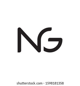 NG initial letter logo template vector icon design