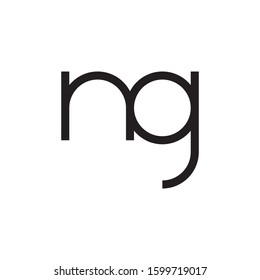 NG initial letter logo template vector icon design
