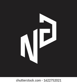NG Initial Letters logo monogram with up to down style