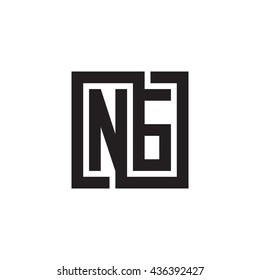 NG initial letters looping linked square monogram logo