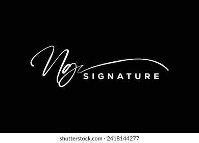 NG initials Handwriting signature logo. NG Hand drawn Calligraphy lettering Vector. NG letter real estate, beauty, photography letter logo design.