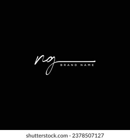 NG letter beauty handwriting vector logo. 