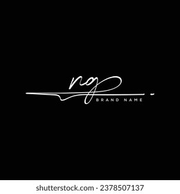 NG letter beauty handwriting vector logo. 